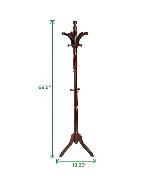 Mind Reader 11 Hook Solid Free Standing Wood Coat Rack Entryway Coat Tree Hat Hanger Umbrella Holder Reviews Cleaning Organization Home Macy S