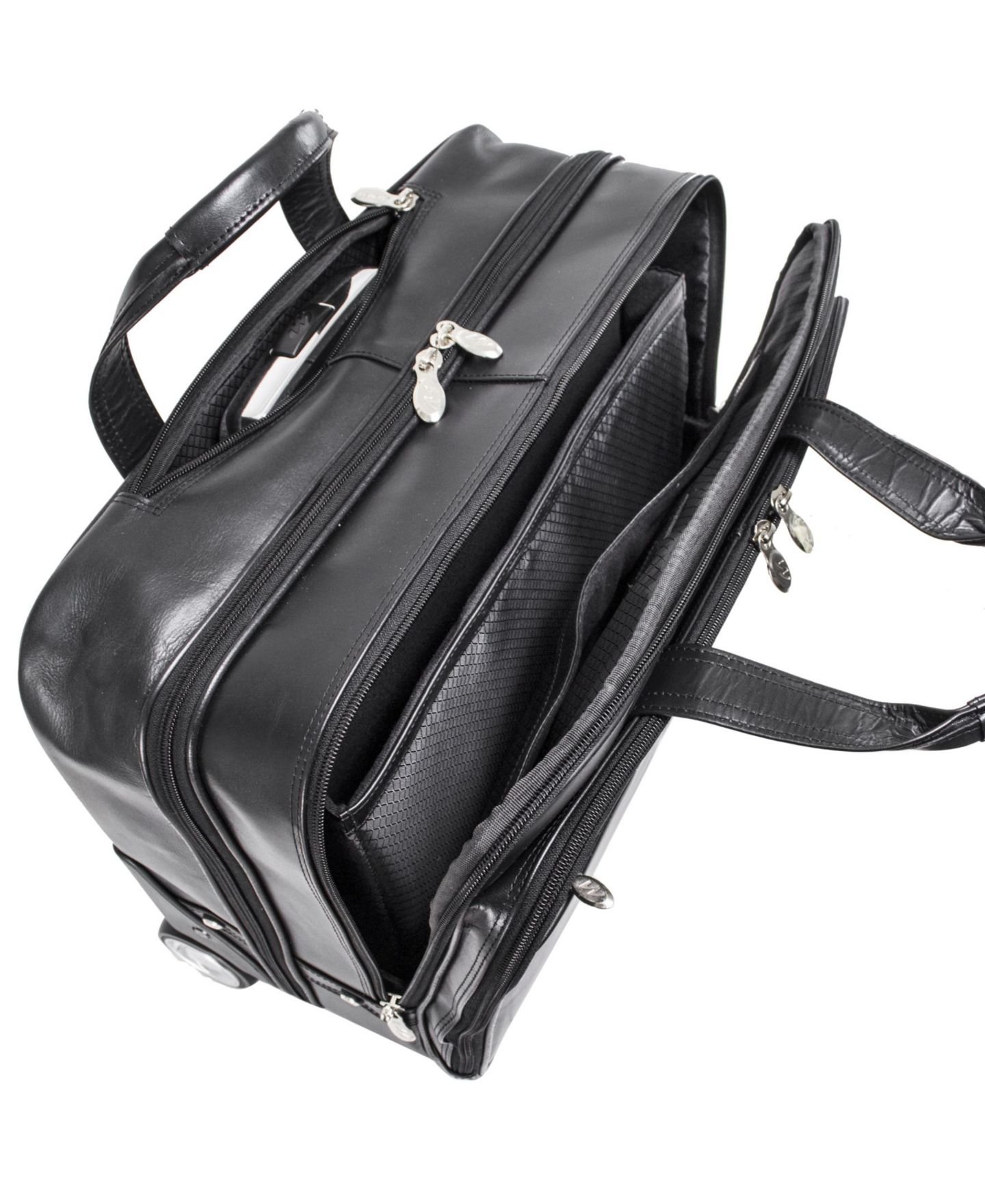 Сумка McKlein Bowery 15" Wheeled Laptop Briefcase, цвет: Чёрный — фото 5