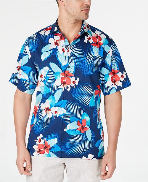 Tommy Bahama Men S Monterosso Beach Floral Print Silk Camp Shirt