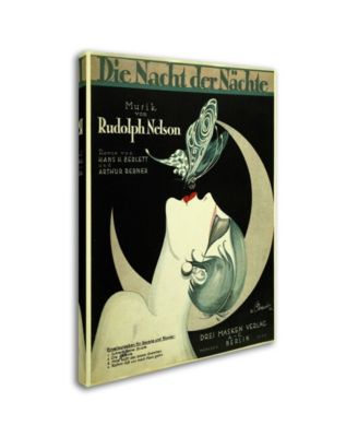 Vintage Apple Collection 'Art Deco Music Sheet' Canvas Art - 24" x 18" x 2"