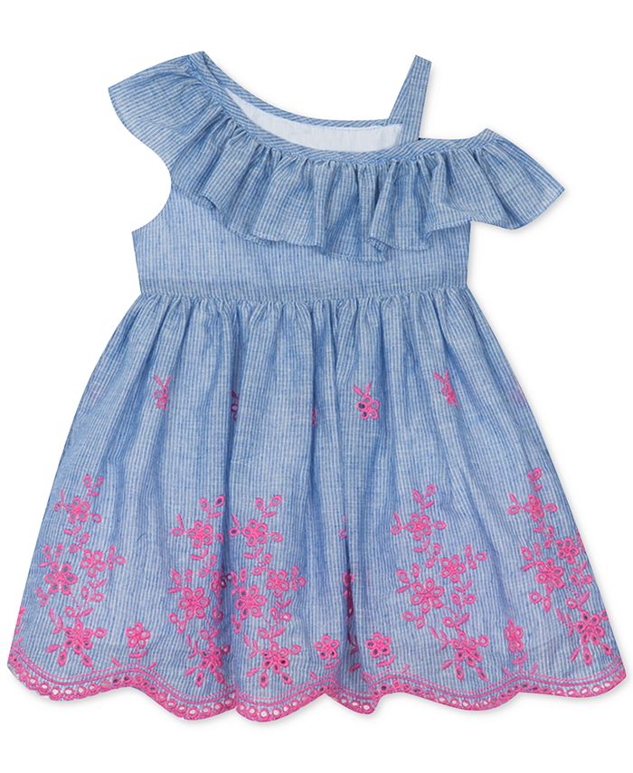 Rare Editions Baby Girls OneShoulder Eyelet Dress Macy's