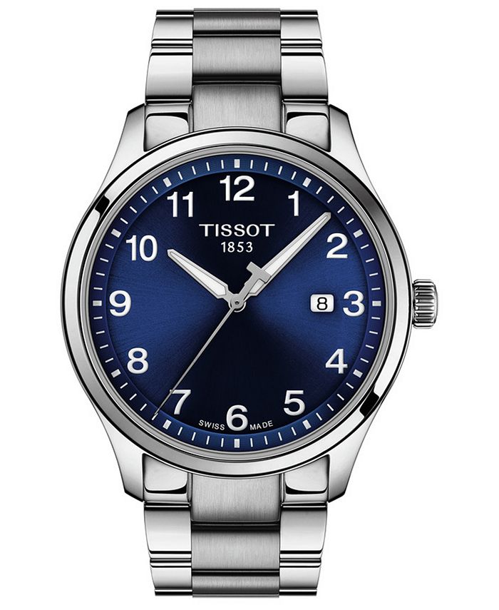 Tissot Men's Swiss Gent XL Stainless Steel Watch 42mm & Reviews - Macy's