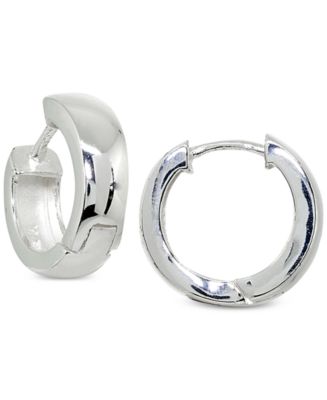 Giani Bernini Wide Polished Hoop Earrings in Sterling Silver, Created ...