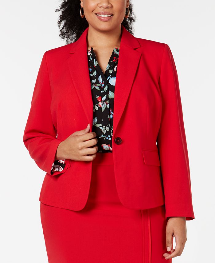 Nine West Plus Size One Button Blazer Macy s