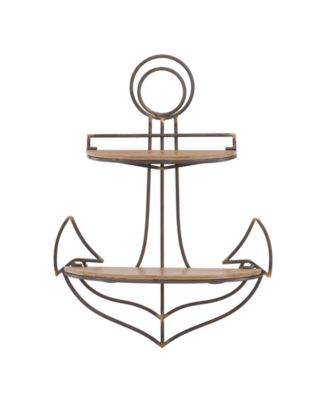 Adjustable Foldable Two-Tier Anchor Decorative Wall Shelf