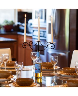 Danya B Wrought Iron Wine Bottle 3-candle Candleholder