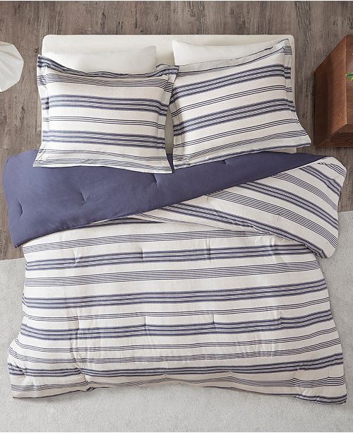 Jla Home Urban Habitat Cole Full Queen Stripe Print Ultra Soft