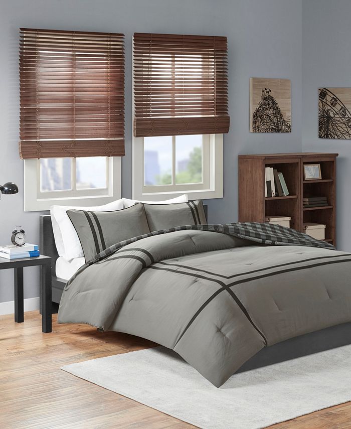 JLA Home Intelligent Design Oxford Twin/Twin XL 2 Piece Reversible Comforter Mini Set & Reviews