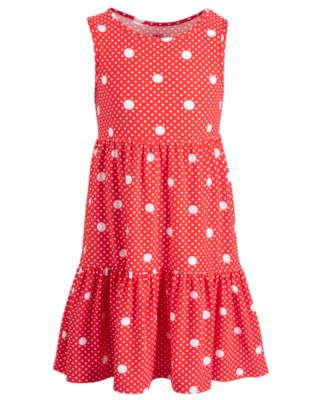 Epic Threads Little Girls Dot-Print Tiered Dress, Created for Macy's ...