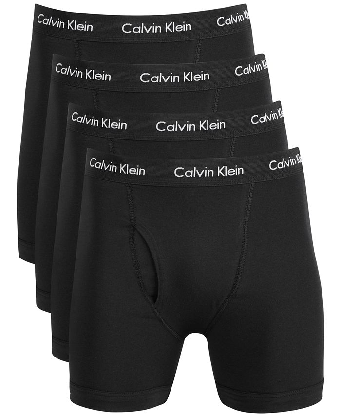 Calvin Klein Men's Cotton Stretch Boxer Briefs 4-Pack & Reviews - Underwear  & Socks - Men - Macy's