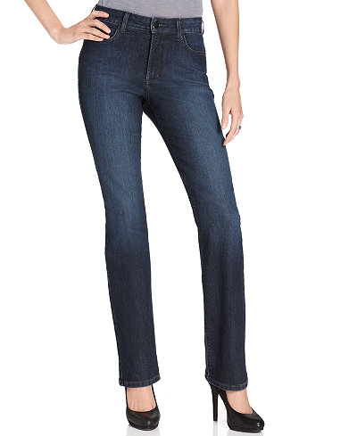 NYDJ Marilyn Straight-Leg Tummy Control Jeans, Burbank Wash - Jeans ...