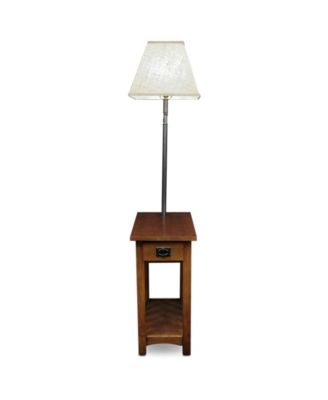 Mission Lamp Table, Medium Oak Finish