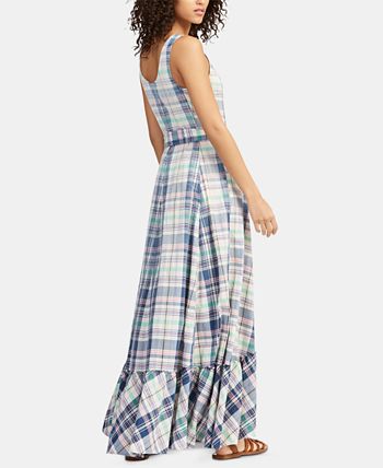 Madras maxi dress clearance