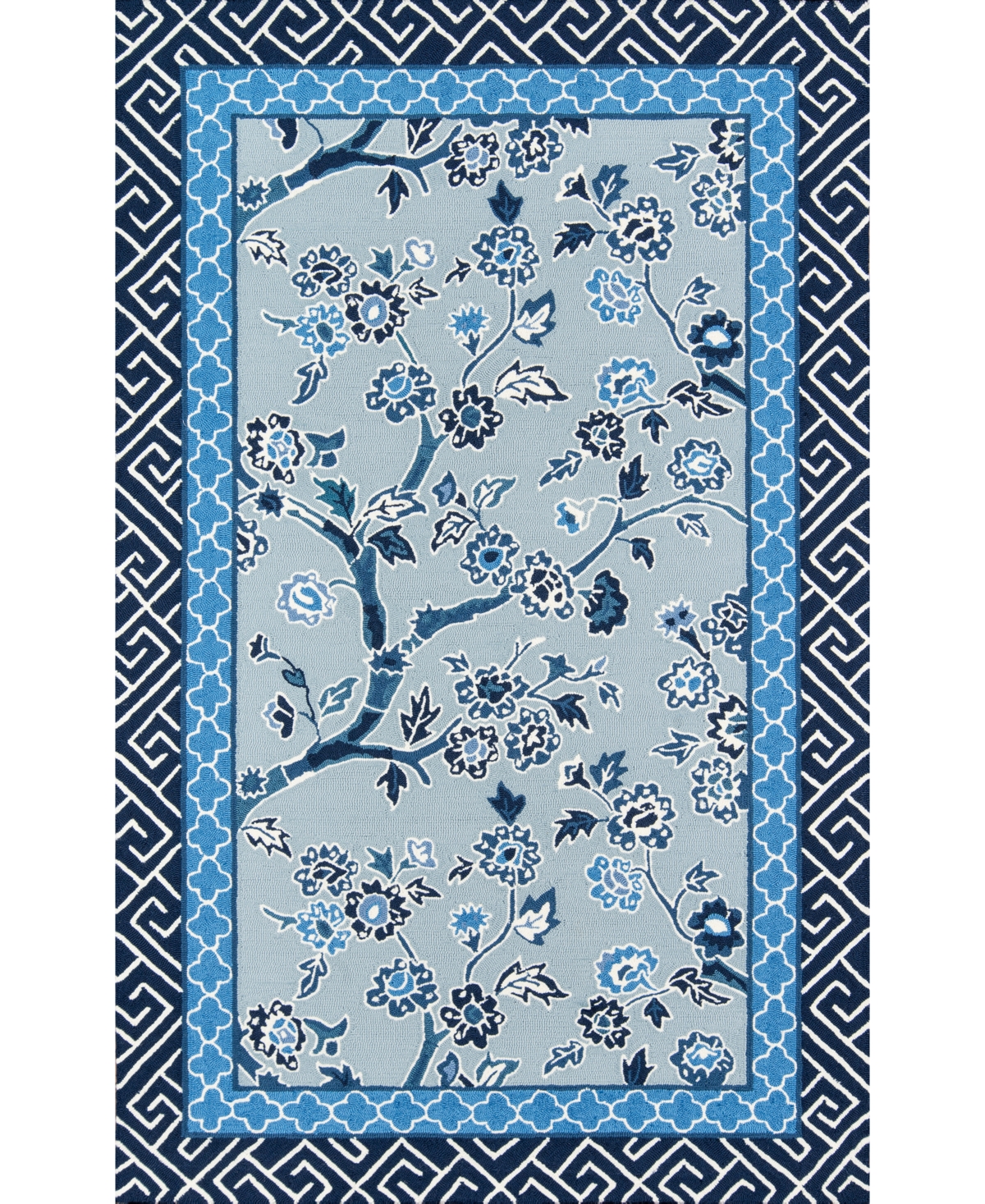 Under The Loggia Blossom Dearie 8' x 10' Indoor/Outdoor Area Rug - Blue