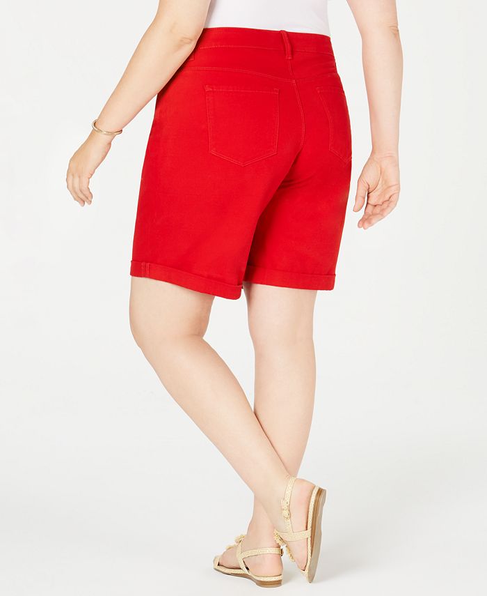 Charter Club Plus Size Cuffed TummyControl Shorts, Created for Macy's