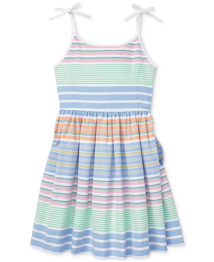 Polo Ralph Lauren Toddler Girls Striped Cotton Dress - Macy's