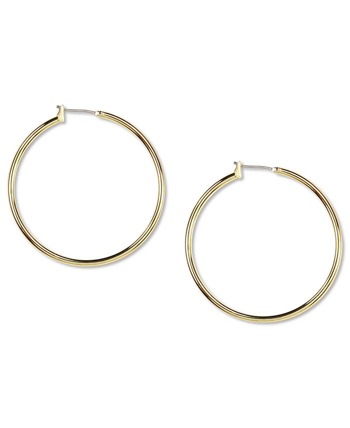Anne Klein Gold-Tone Large Hoop Earrings - Macy's