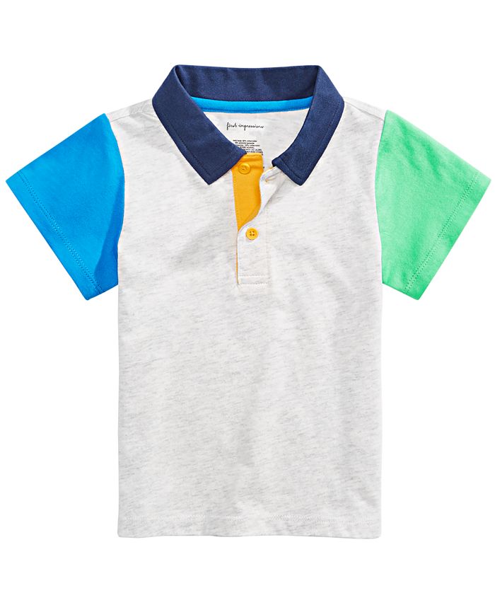 First Impressions Baby Boys Colorblocked Polo Shirt, Created for Macy's