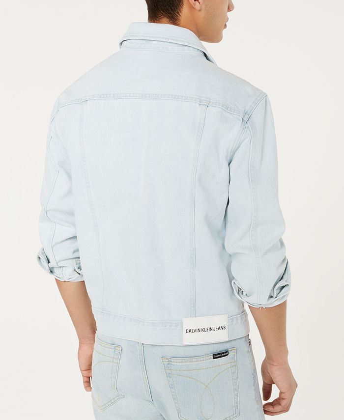 Calvin Klein Jeans Men's Classic Denim Trucker Light Wash Jacket - Macy's