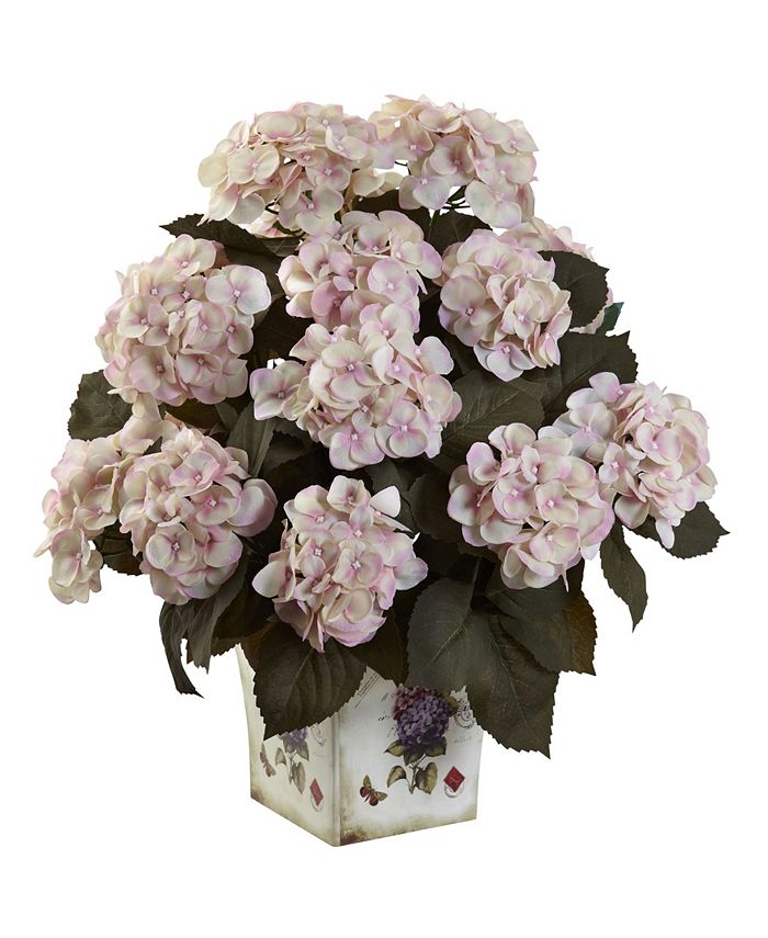 Nearly Natural - Hydrangea w/Large Floral Planter