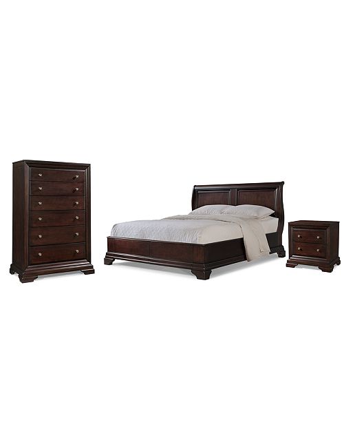 furniture newport bedroom furniture 3-pc. set (queen storage bed
