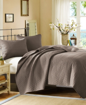Jla Home Velvet Touch King 3 Piece Coverlet Set In Taupe