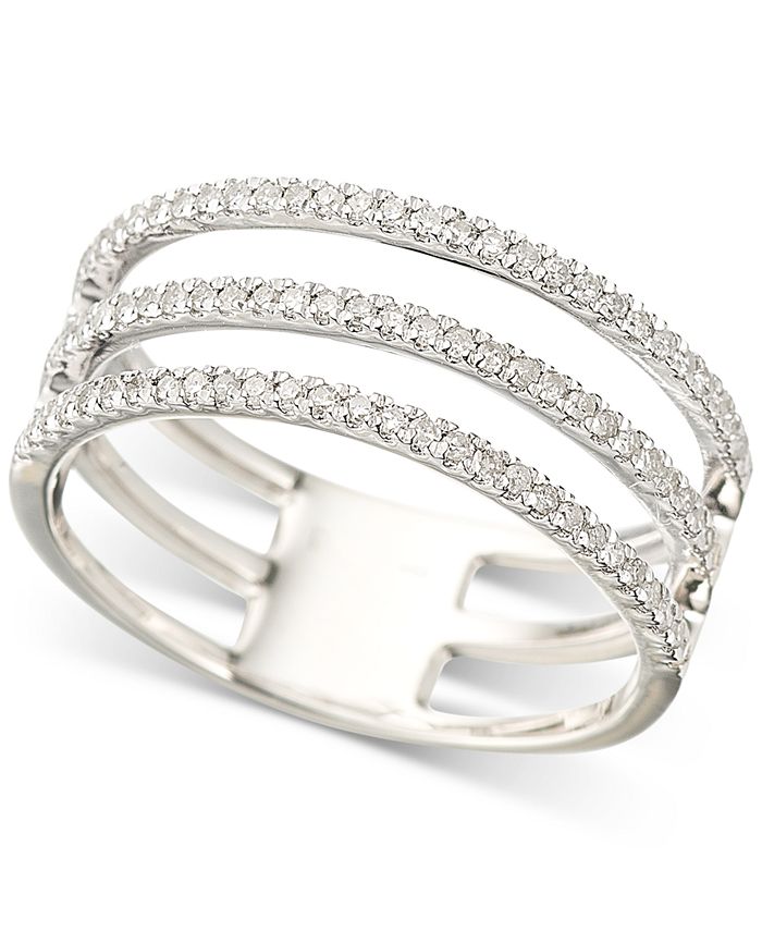 Elsie May Diamond Triple Band Stack Look Ring (1/3 ct. t.w.) in