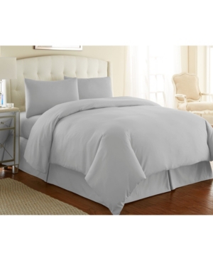 Shop Southshore Fine Linens Ultra-soft Solid Color 3-piece Duvet Cover Set In Gray