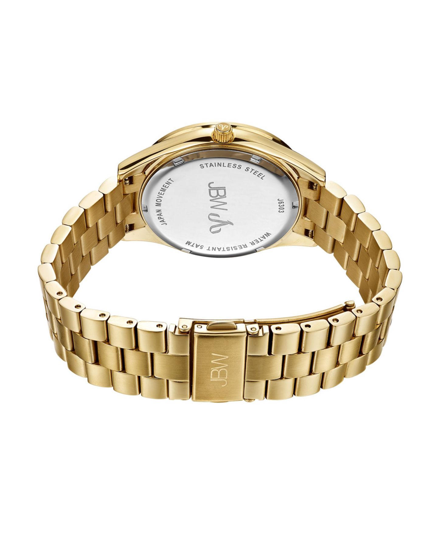 Женские часы Jbw Mondrian Diamond (1/6 ct.t.w.) 18k Gold Plated Stainless Steel Watch 37mm, цвет: Золотой — фото 3