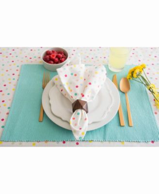 Multi Polka Dots Print Napkin Set of 6