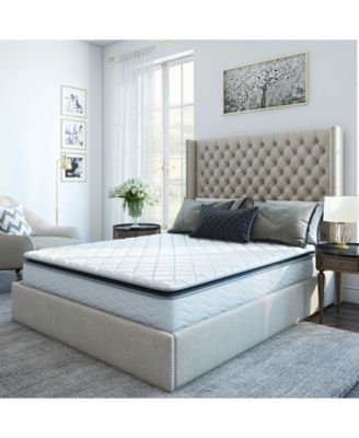 Sleep Trends - Davy Queen 10" Wrapped Coil Pillow Top Firm Mattress, Direct Ship
