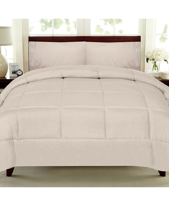 Sweet Home Collection Solid Color Box Stitch Down Alternative Twin  Comforter - Macy's