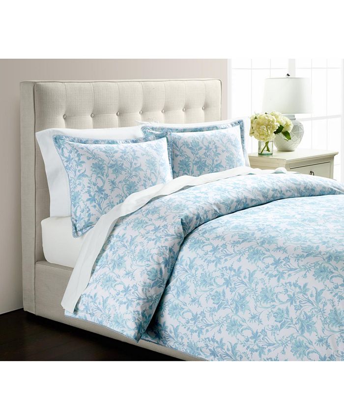 Martha Stewart Collection Floral Wave 3Pc. Full/Queen Comforter Set