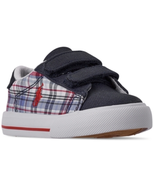 Polo Ralph Lauren Toddler Boys Eastern Ii Ez Plaid Stay-Put Casual Sneakers from Finish Line