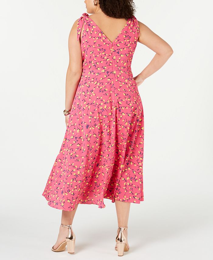 Betsey Johnson Trendy Plus Size Floral Midi Dress - Macy's