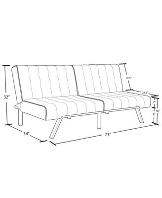 DHP Emily Sectional Futon Sofa