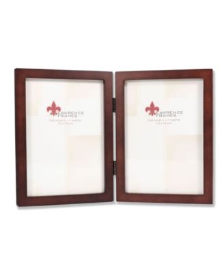 Lawrence Frames 755957D Espresso Wood Hinged Double Picture Frame - 5 ...