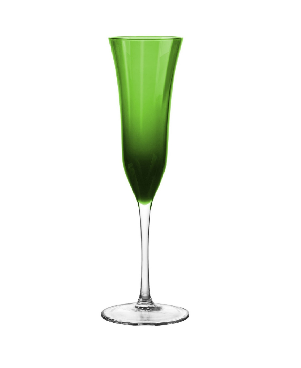Qualia Glass Meridian Flutes, Set Of 4 In Green