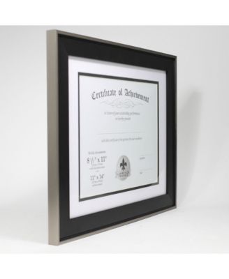 Dual Use Black and Silver Document Frame - 11" x 14"