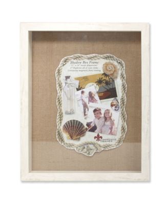 Lawrence Frames Ivory Front Hinged Shadow Box Frame - Burlap Display Board - 11" x 14"