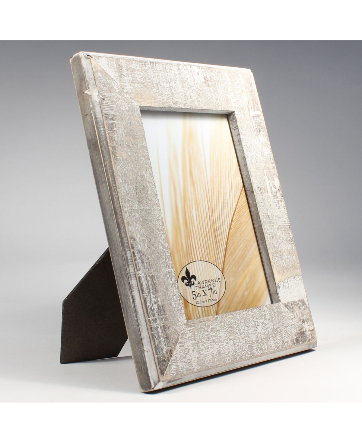 Lawrence Frames Distressed Gray Wood with White Wash Picture Frame - 5