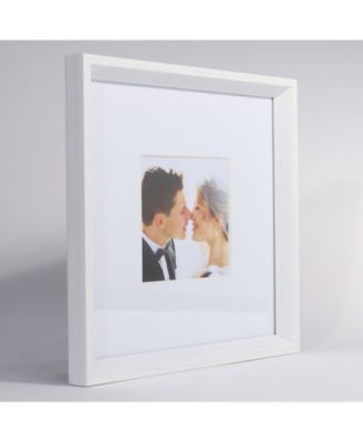 Wide Border Matted Frame - Gallery White 10x10 - 5" x 5"