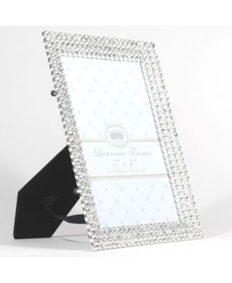 Juliet Silver Metal Frame with Crystals - 5" x 7"