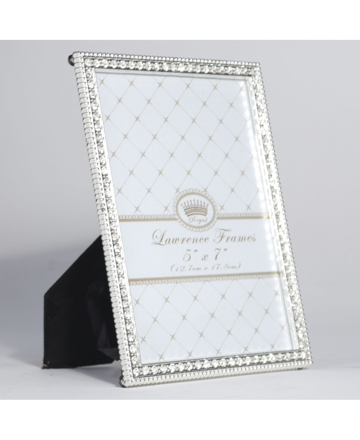 Lawrence Frames Sarah Silver Metal Frame with Crystal - 5" x 7"