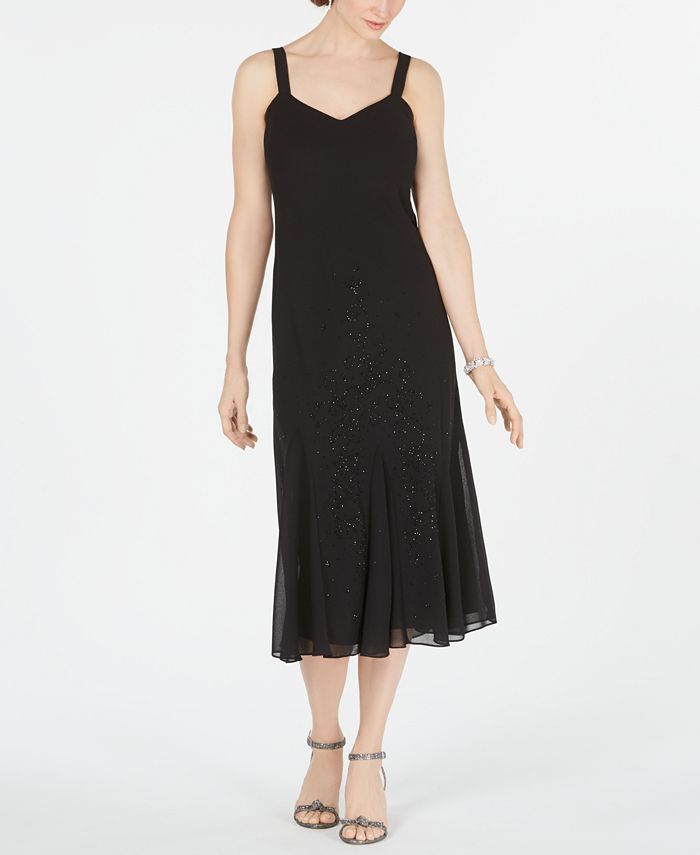 R & M Richards R&M Richards Sleeveless Beaded VNeck Dress and Jacket