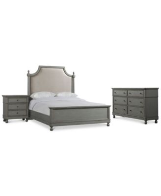 Furniture Bella Bedroom Furniture, 3-Pc Set (Upholstered California ...