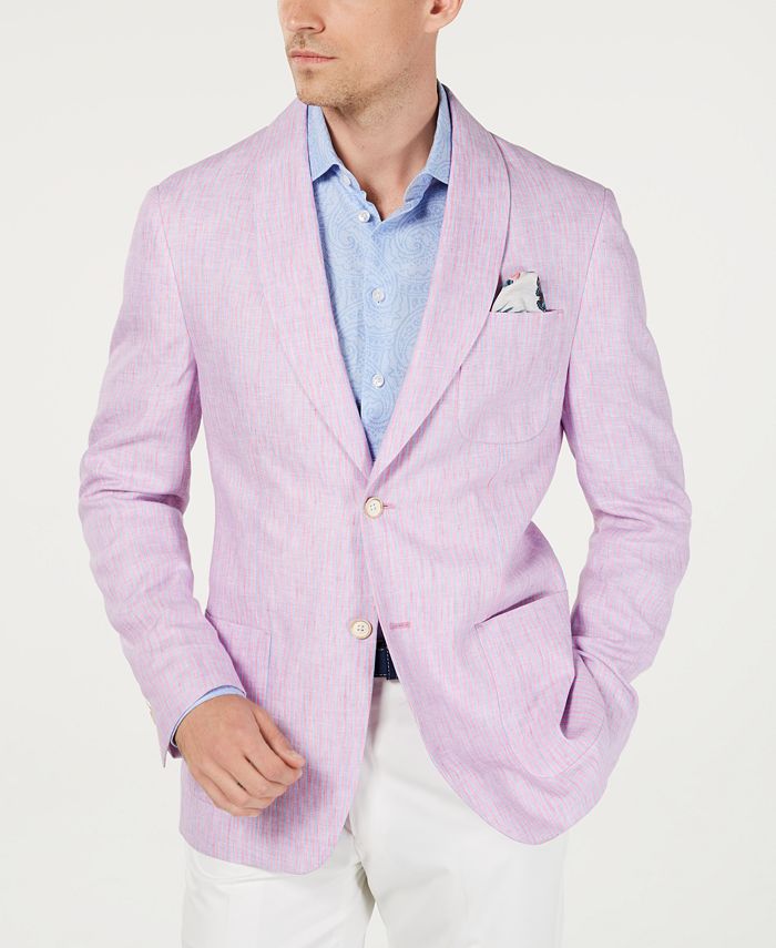 Tallia Men's SlimFit Pink/Blue Stripe Sport Coat & Reviews Blazers