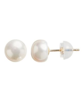 Macy's - 14k Yellow Gold 6mm Pearl Stud Earrings