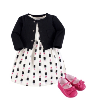 Little Treasure Dress Cardigan Shoe Set 3 Piece