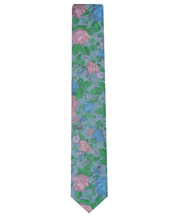 Bar III Men's Ellis Floral Skinny Tie, Created for Macy's Macy's
